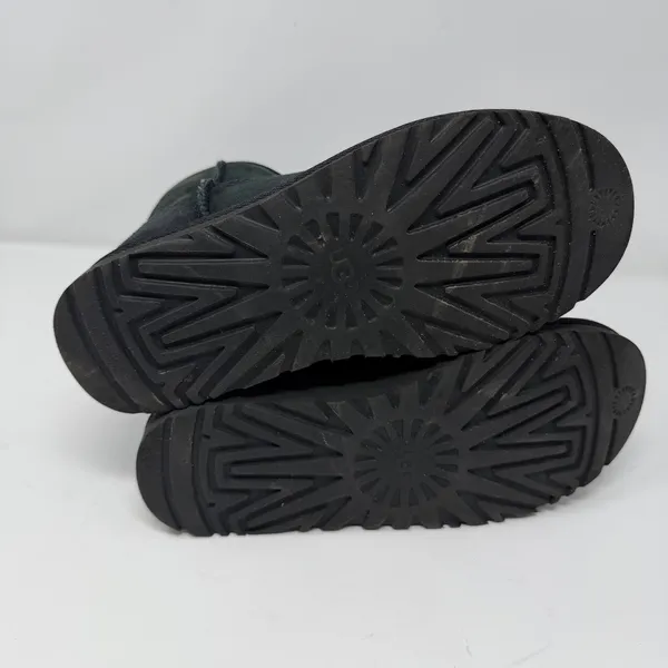 UGG Classic Mini II Suede Shearling Ankle Boot Black Women Size 7 - Image 13