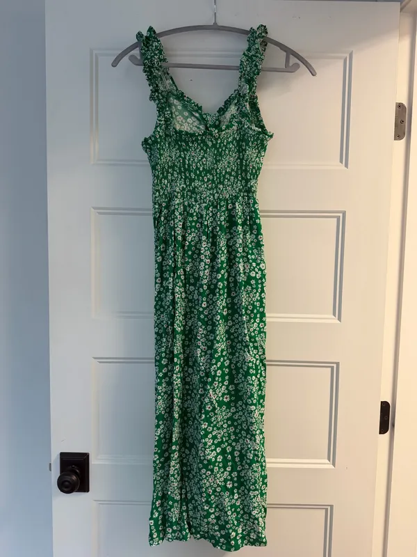Green maxi floral dress - Image 5