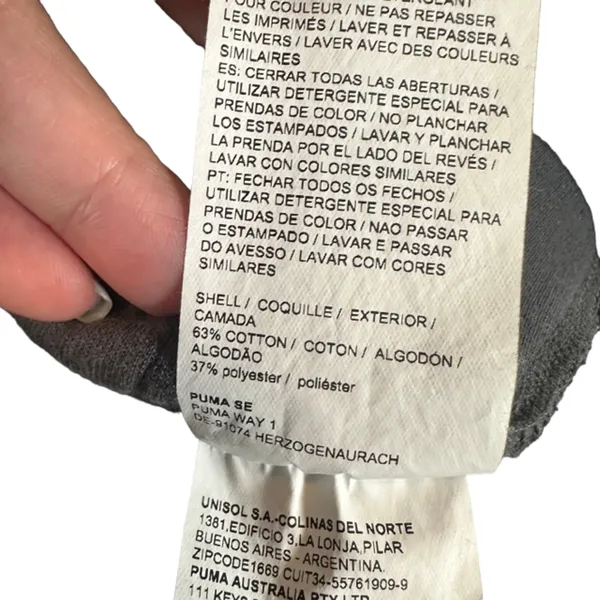 Puma Gray Full Zip Hooded Cozy Cotton Blend Athletic Casual Jacket Women Sz M - Image 8