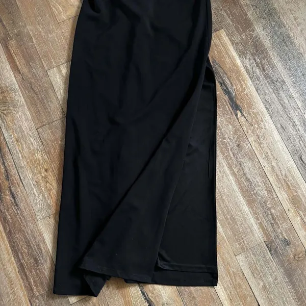 Lulus Romantic Existence Black Column Maxi Dress Size L - Image 10