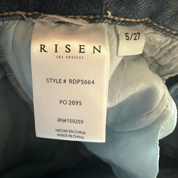 Risen distressed stretchy straight leg 5/27 boutique jeans - Image 2