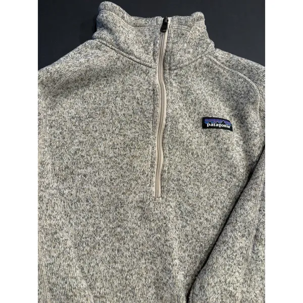 Patagonia Better Sweater Women's small beige Quarter Zip Fleece Jacket Pocket - Image 5
