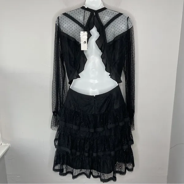 REBECCA MINKOFF Dress Womens 4 Feminine Whimsigoth Party Wedding Guest Chic - Image 9
