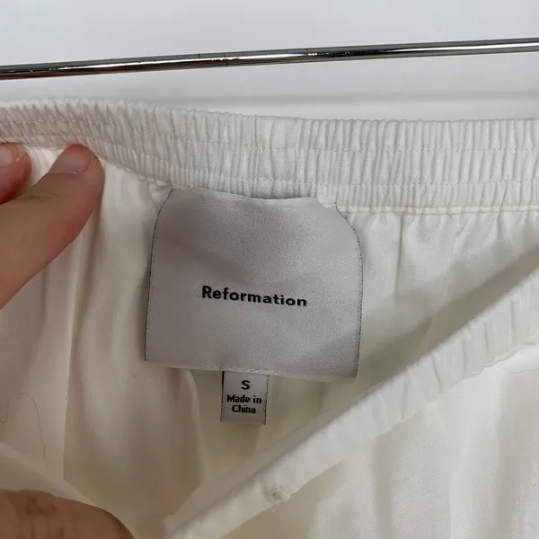 Reformation Pull on Pants Womens White Summer Lag n Look Small - Image 10