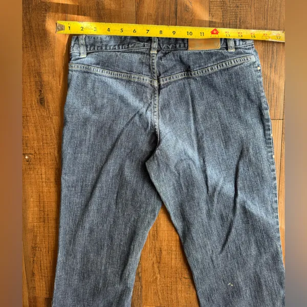 Vintage Tommy Hilfiger Bootcut Jeans Size 8 Dark Blue Y2K - Image 4