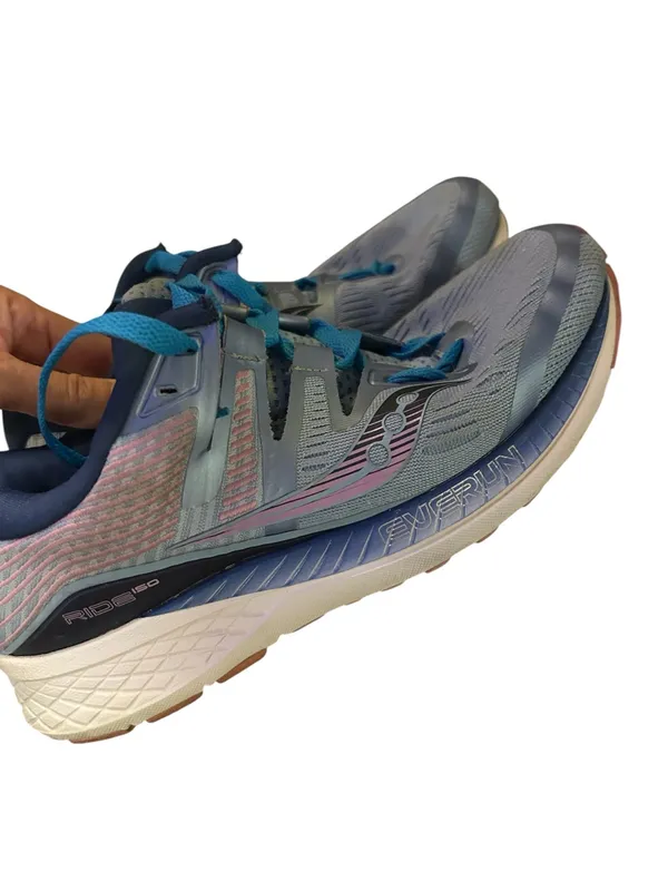 Saucony Women's Sky Blue and Teal Running Shoes Everun lace up blue retro - Image 9