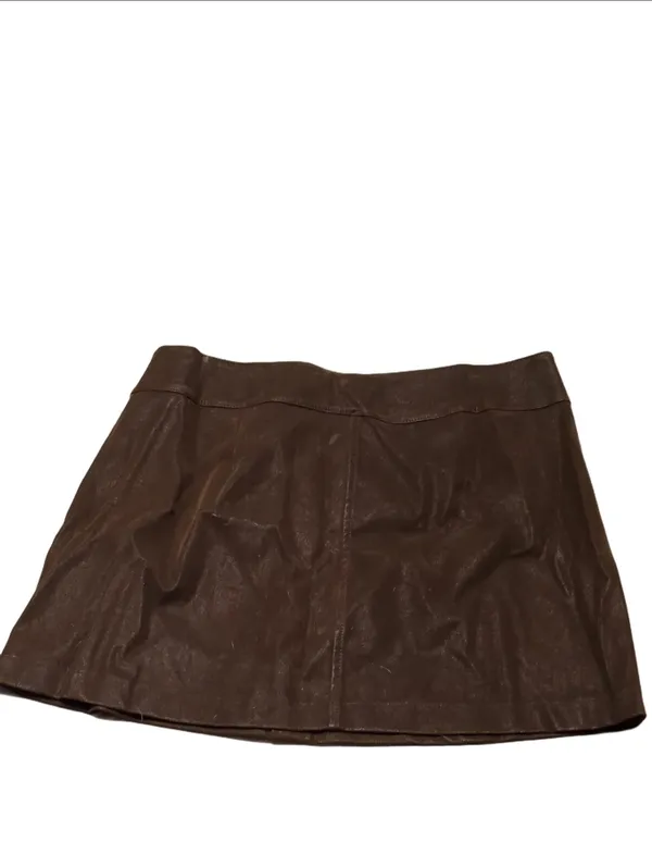 Altar's State Brown Faux Leather Mini Skirt Size Medium - Image 5
