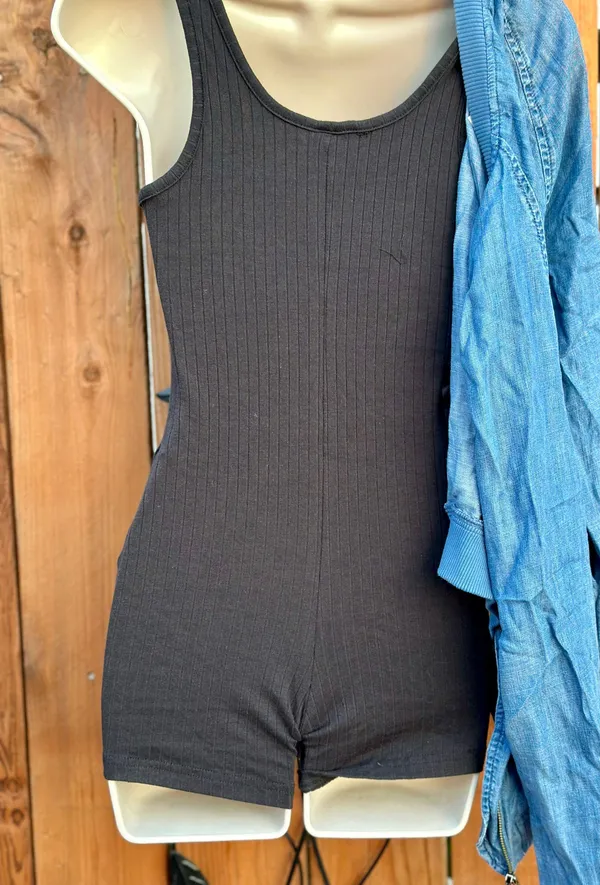 Solid Scoop Neck Romper Jumpsuit, Casual Sleeveless Bodycon Tank Romper Jumpsuit, Women's Clothing - Image 3