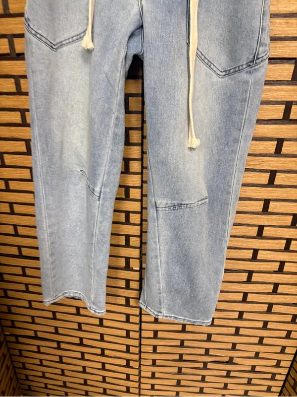 Vigoss Tie Waist Barrel Leg Jeans Size 24 - Image 4