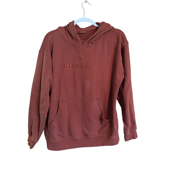 Lululemon M/L All Yours Graphic Hoodie Sweatshirt Dark Terracotta Earthy Neutral - Image 2
