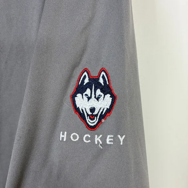Nike Shield UConn Huskies Hockey Easy Windbreaker Jacket Gray Womens Large - Image 6