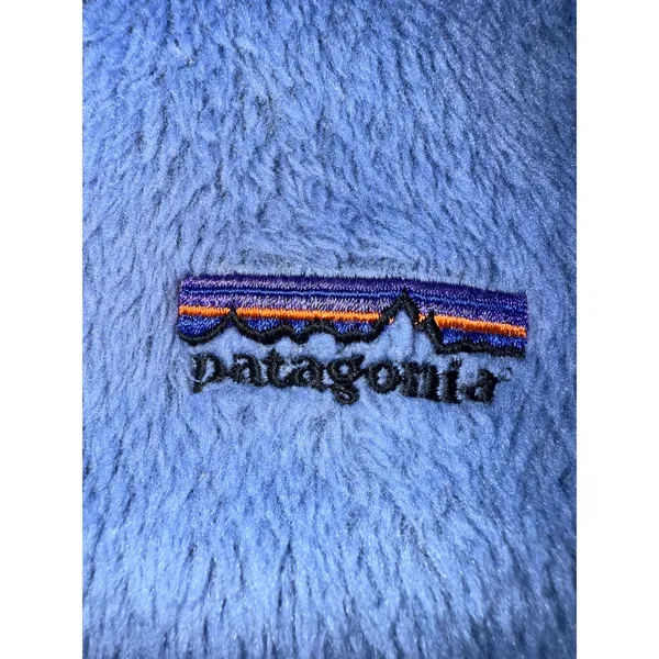 Vintage Patagonia Women’s XS Polartec Fleece Sherpa Vest Light Blue zip up - Image 3