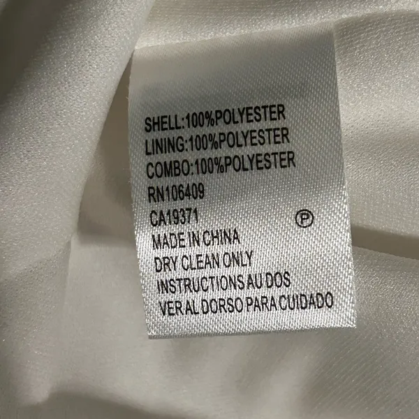 Tahari Cocktail Prom Dress‎ Womens Size 12 White Crochet Overlay MSRP $158 - Image 8