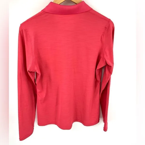 Coolibar women’s prestwick long sleeve pink UV protection golf polo shirt size M - Image 5