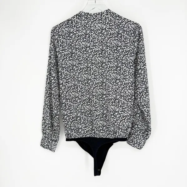 Abercrombie & Fitch Floral V-Neck Bodysuit Women's Size L Romantic Top‎ - Image 4