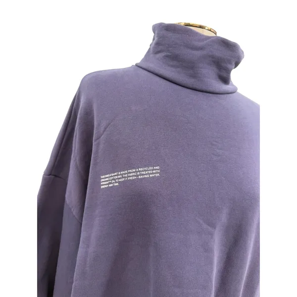 PANGAIA Purple Organic Cotton‎ Mock Neck Oversized Sweatshirt Size Small - Image 3