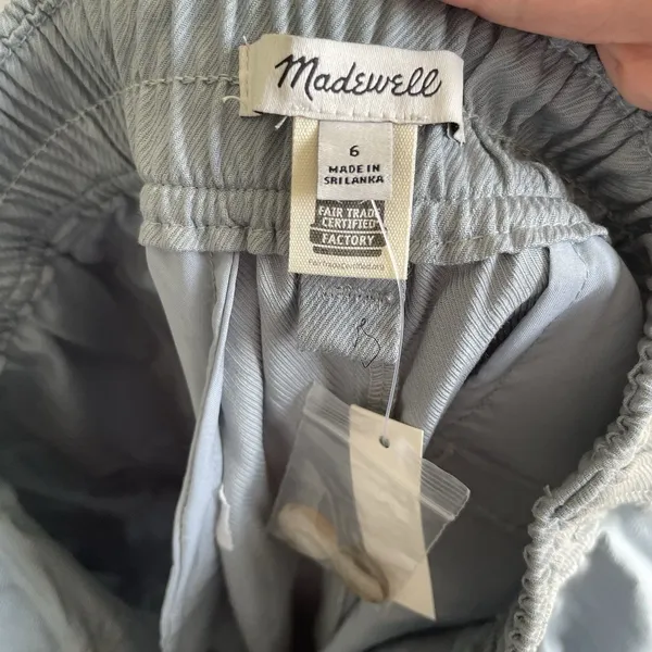 Madewell The Neale Straight-Leg Pant in Drapeweave Overcast Blue Women's Size 6 - Image 10