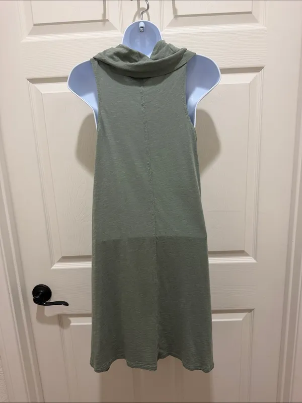 Socialite Sage Green Sleeveless Cowl Neck Lightweight Swing Mini Dress - Medium - Image 4