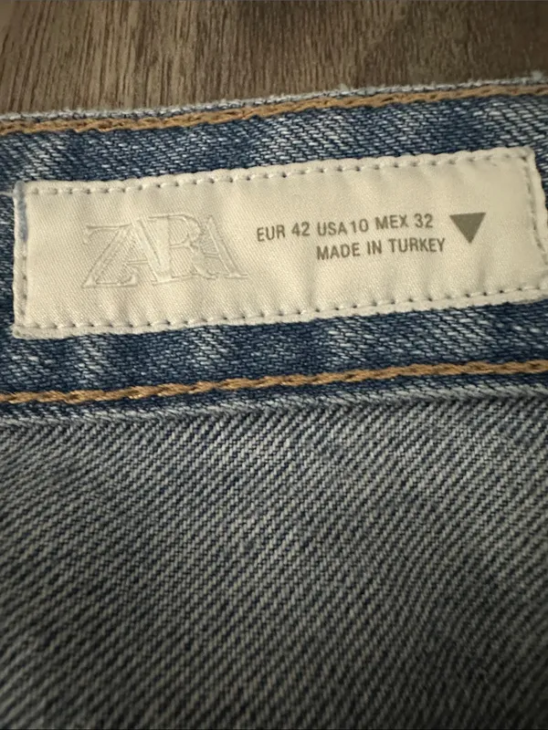 Zara Light Blue Distressed Wide-Leg Jeans - Image 2