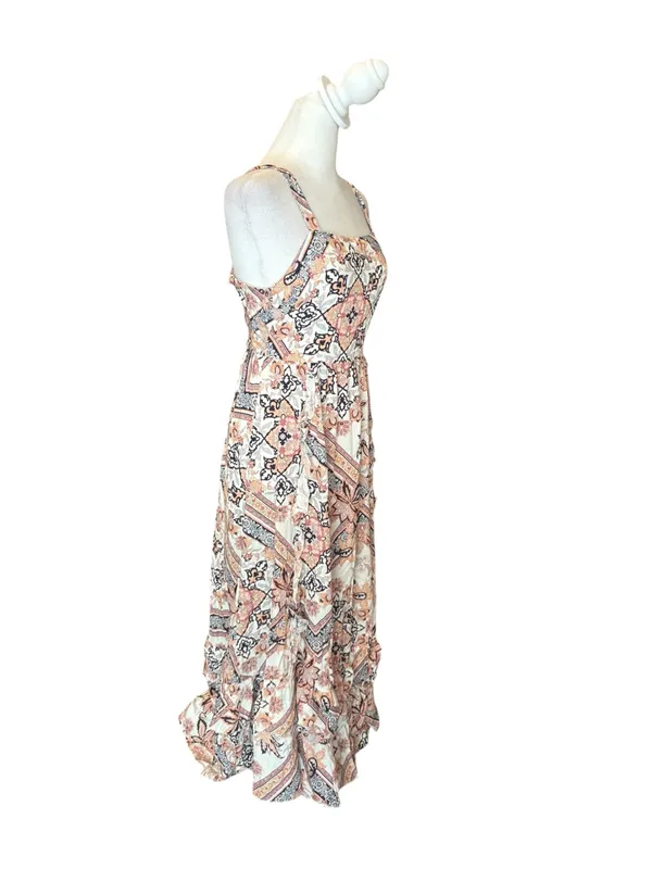 Abel the Label Anthropologie Marrakech Pastel Zodiac Maxi Dress Tie Back Size XS - Image 3