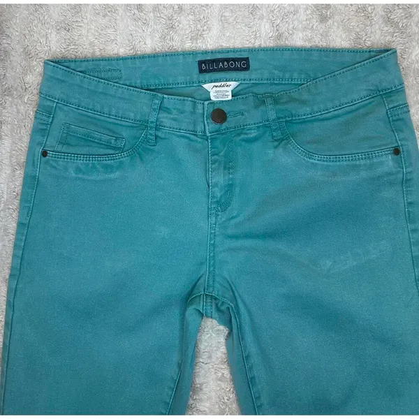 Billabong classic light green 'Peddler' skinny jeans Size 31 - Image 4