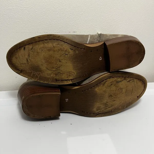 Sam‎ Edelman Womens Petty Putty Beige Suede Leather Zip Ankle Bootie sz 8.5 READ - Image 7