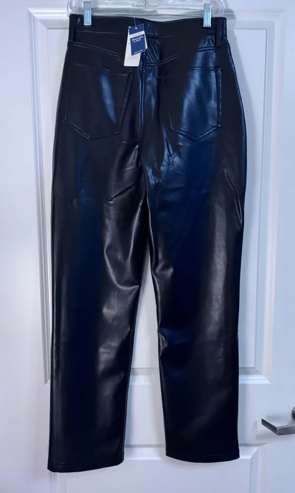 Abercrombie Curve Love Vegan Leather Pants - Image 2