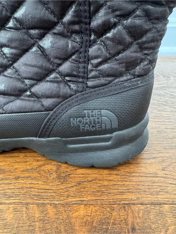 The North Face Womens Thermoball Pull On Boots Black Sz 9 Faux Fur Lining - Image 4