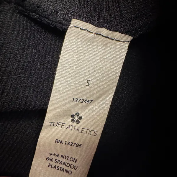 Tuff‎ Athletics Black Seamless Ribbed Moto Leggings Athleisure Workout Size S - Image 3