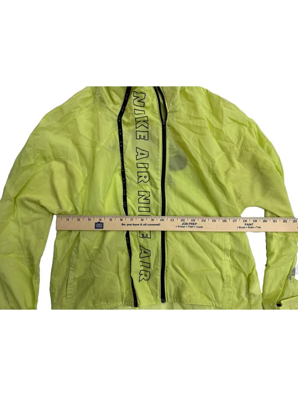 Nike Air Women’s L Volt Neon Yellow Running Jacket Windbreaker Lightweight - Image 9