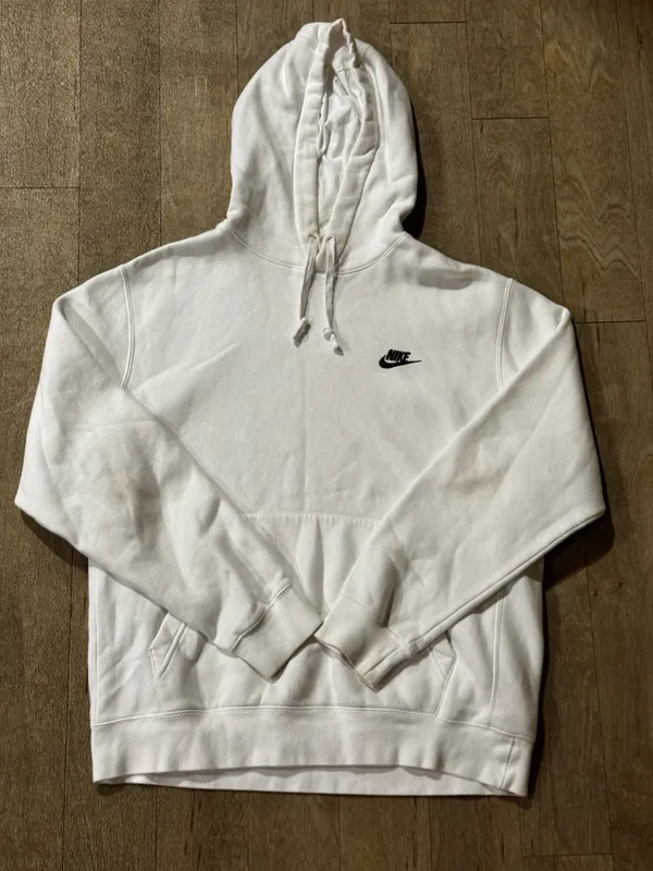 Nike Sportswear Club Fleece Pullover Hoodie White Size Large - Image 2
