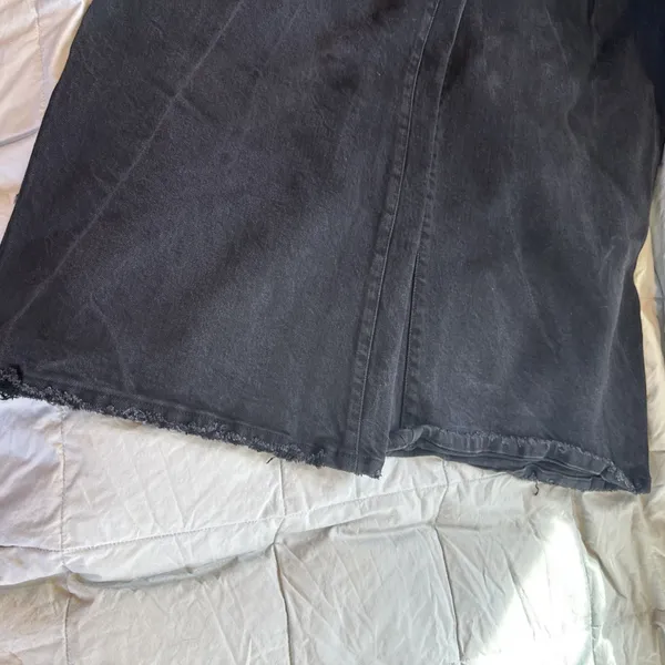 Good American Jeans Womens 10/30 Black Charcoal High Rise Wide Leg Palazzo - Image 3