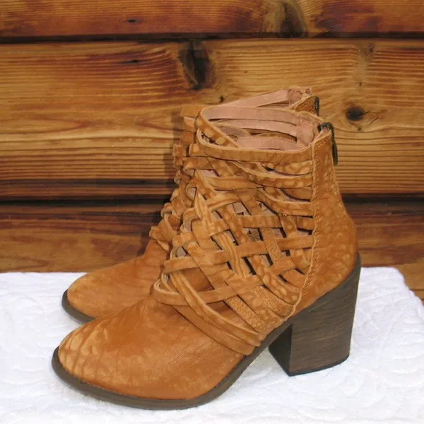 Free People Brown Suede Ankle Boots - Image 6