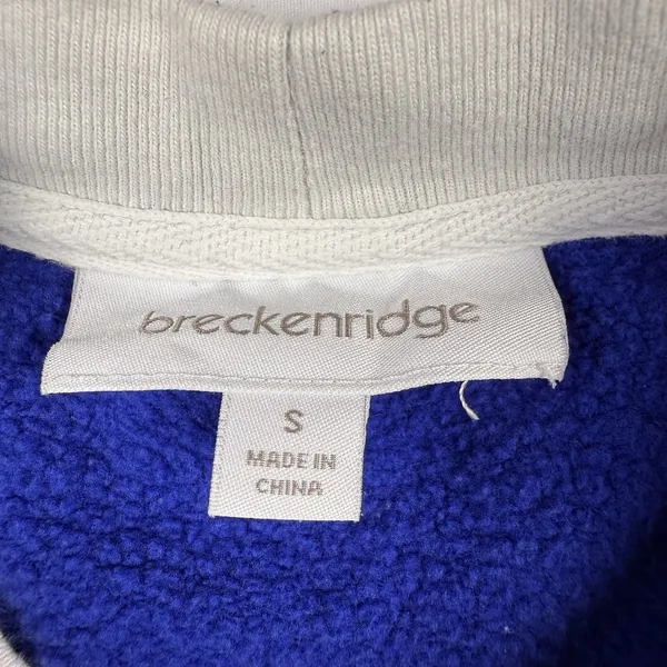Breckenridge Cobalt Blue Sweatshirt‎ Grandma Sweater Small Tree Owl Red Birds - Image 4