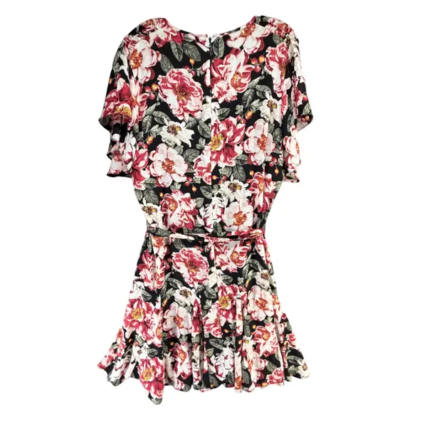 White House Black Market Fit & Flare Dress Womens XL Multicolor Floral Romantic - Image 4