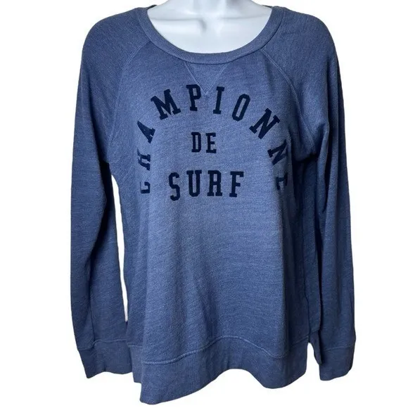 Sundry Championne De Surf Crewneck Sweater Coastal Lightweight Cozy Surf S - Image 2