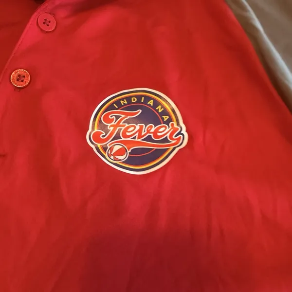 WNBA Men's Indiana Fever Antigua Red/Steel Nova Polo Large - Image 3