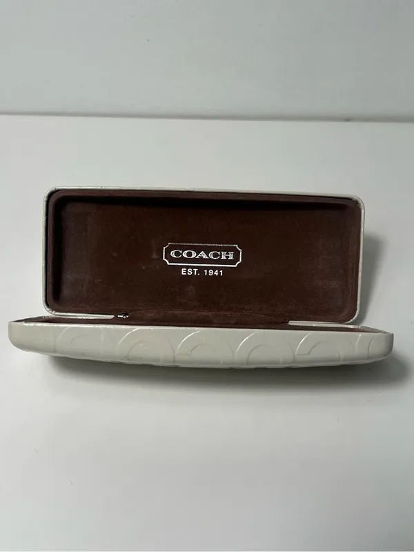 Coach Embossed Logo Large Hard Clamshell Sunglasses Eye Glasses Eyewear Case - Image 11