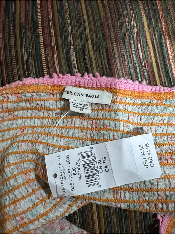American Eagle Outfitters Orange & Pink Floral Tank Top – NWT – Size XL - Image 13