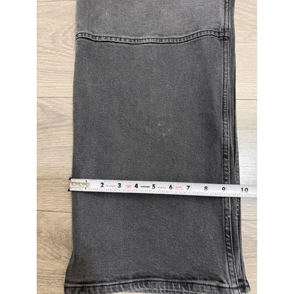 Hollister Ultra High-Rise Dad Jean‎ Washed Black Seam Detail Size 17R 36x28 - Image 7