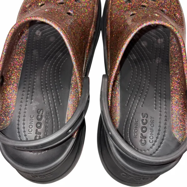 Crocs Classic Bae Translucent Glitter Platform Clogs Shoes Limited Edition 10 - Image 5