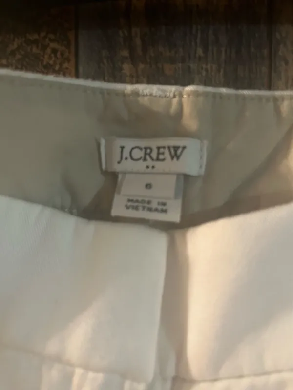 J. Crew Women's White Shorts size 6 Ca17 - Image 4