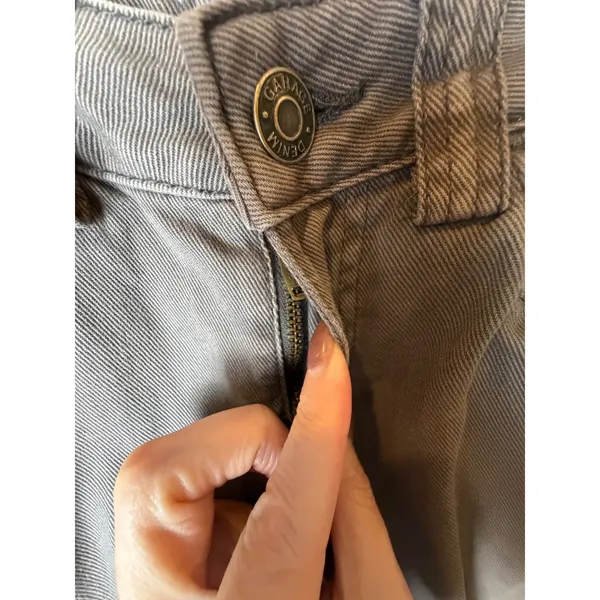 Garage Cargo Pants Women 00 Grey Utility Straight Leg Streetwear Grunge Punk Y2K - Image 8