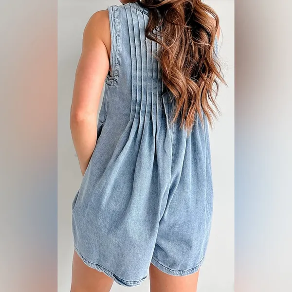 Jean Romper Size L - Image 4