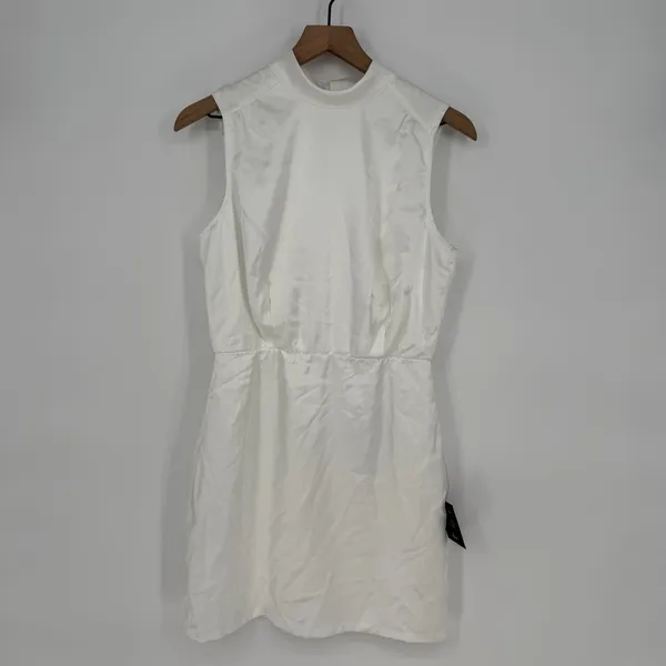 Lulus White Mock Neck Sleeveless Mini‎ Dress Party Cocktail NWT Medium - Image 3