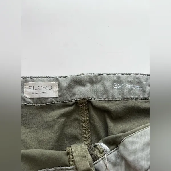 Anthropologie Pilcro Utility Slim Straight Leg Pants olive Green 32 - Image 5
