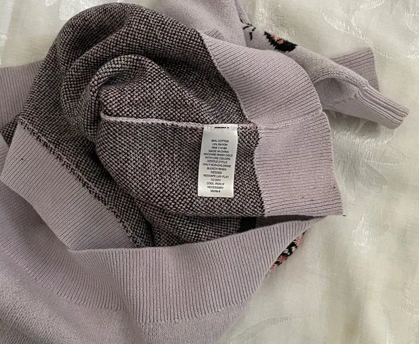 Arizona Jean Co Cardigan Women’s XS Lavender Cropped Sweater Butterfly - Image 8
