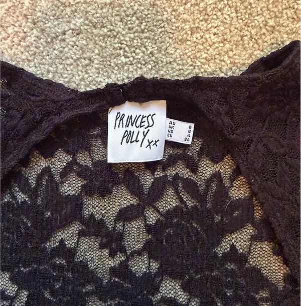 Princess Polly Giallo Cutout Lace Black Bodysuit - Image 6