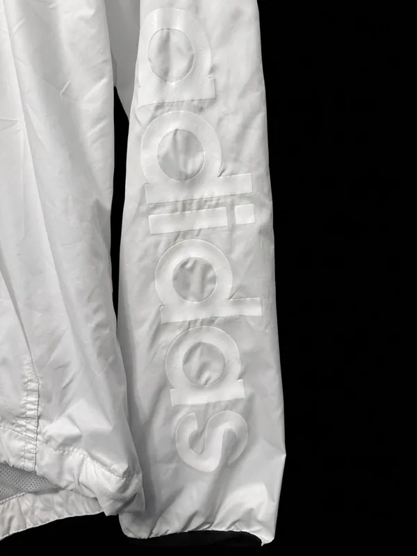 Women’s White Adidas Windbreaker Jacket Full-Zip size small - Image 2