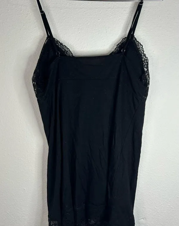 Jaclyn Smith Black Lace Trim Slip Dress - Size Small - Image 8